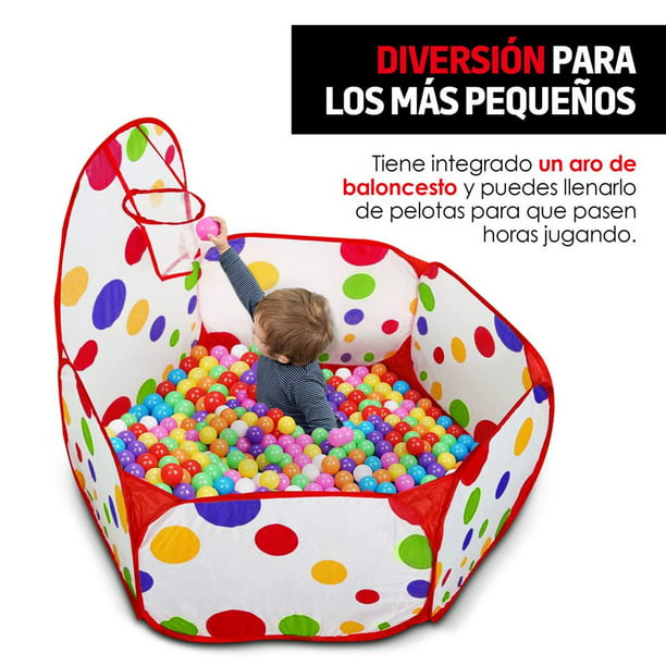  Pozo de bolas de 4 pies para niños/patio de juegos de bebé/corralito  de bebé/valla para bebé, capacidad para más de 600 bolas, plegable  portátil, no necesita inflar, más de 12 pies
