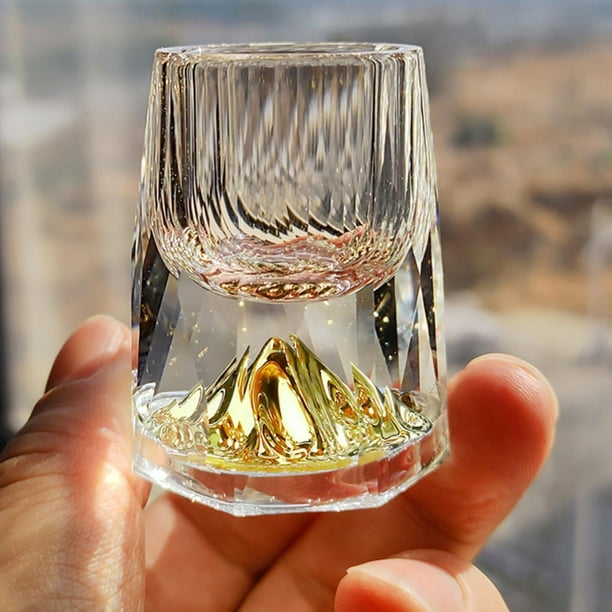 Vaso de 2 Piezas, Lámina de Oro de 15 Ml, Vasos de para Bebidas Alcohólicas  de Estilo Chino Baoblaze Utensilios de licor