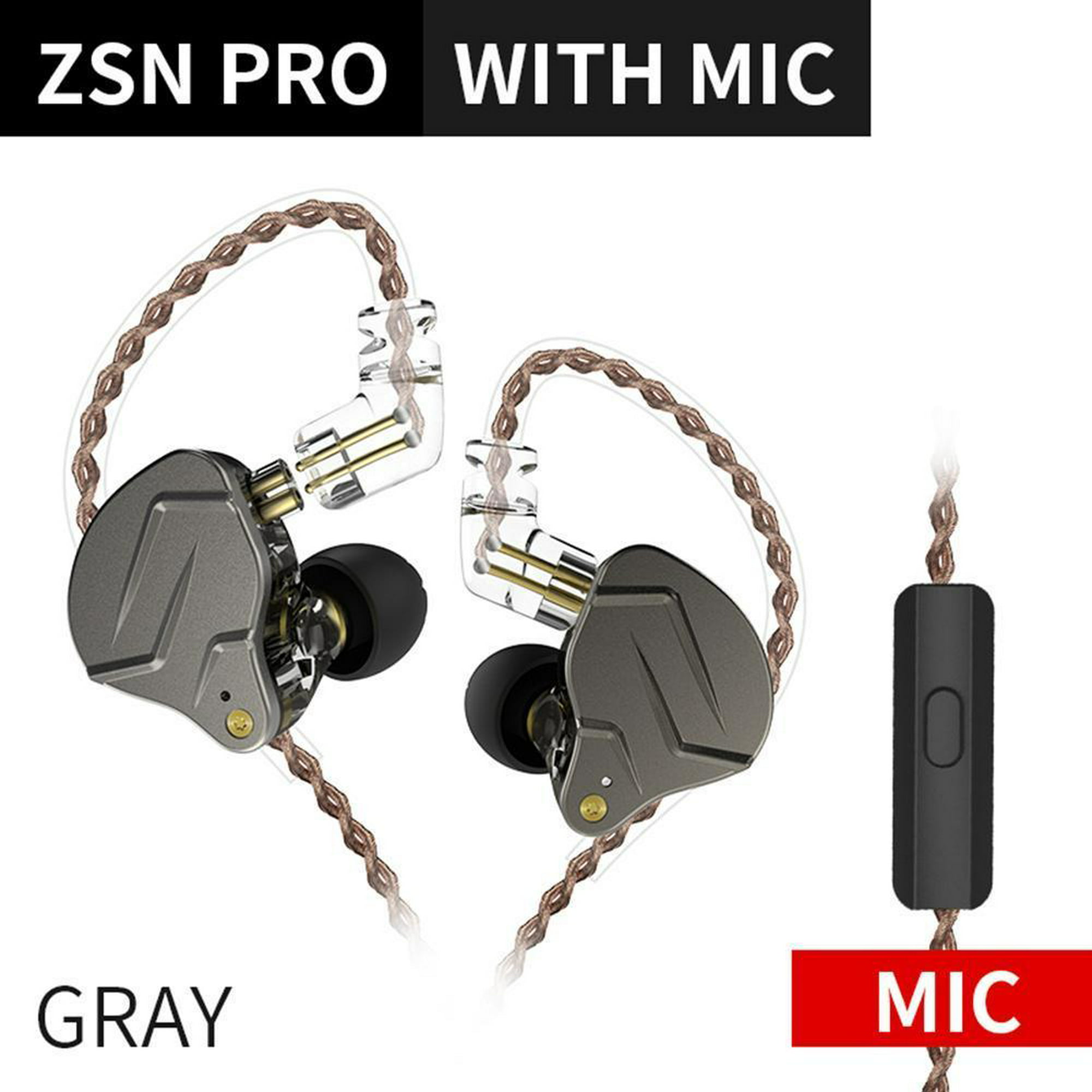 KZ ZSN PRO X Metal In Ear Auriculares 1BA+1DD Tecnología híbrida (con  micrófono negro) Ndcxsfigh Para estrenar