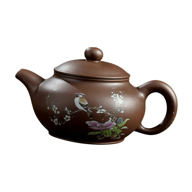  Tetera de cerámica pintada a mano, juego de té de Kung Fu hecho  a mano, tetera pequeña con filtro, tetera individual, tetera de té, tarro  de agua, tetera de porcelana (color 