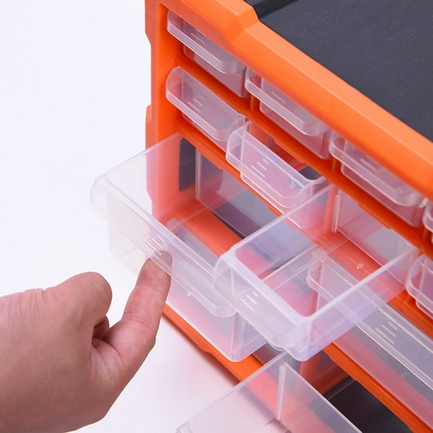 Caja organizadora de hardware, organizador de tornillos, organizador  portátil multiusos, caja organizadora de herramientas con asa para pernos,  piezas 4 capas shamjiam Organizador de hardware