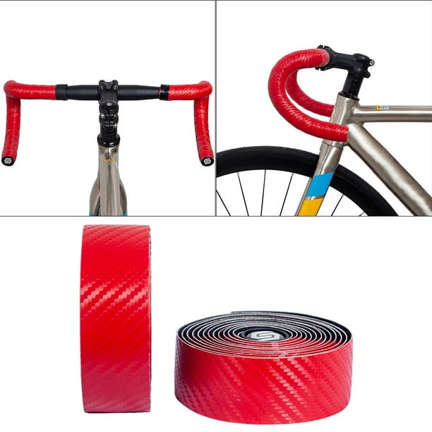 Cinta para manillar de bicicleta de carretera, cinta para manillar, color  negro, blanco, azul, rojo, morado y amarillo - AliExpress