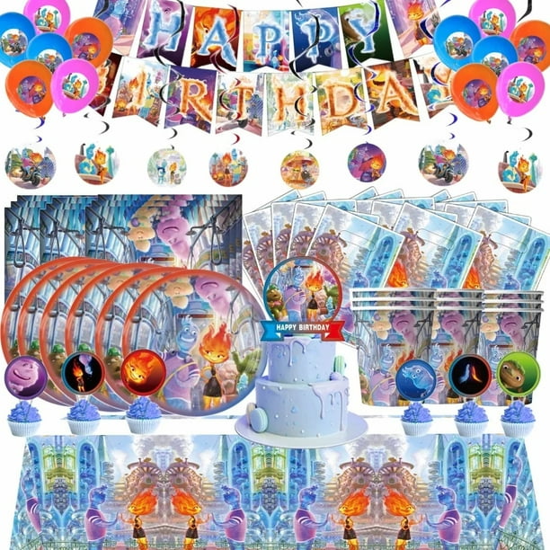 Decoracion Cumpleaños 6 Años,Juego de Vajilla de Cumpleaños de