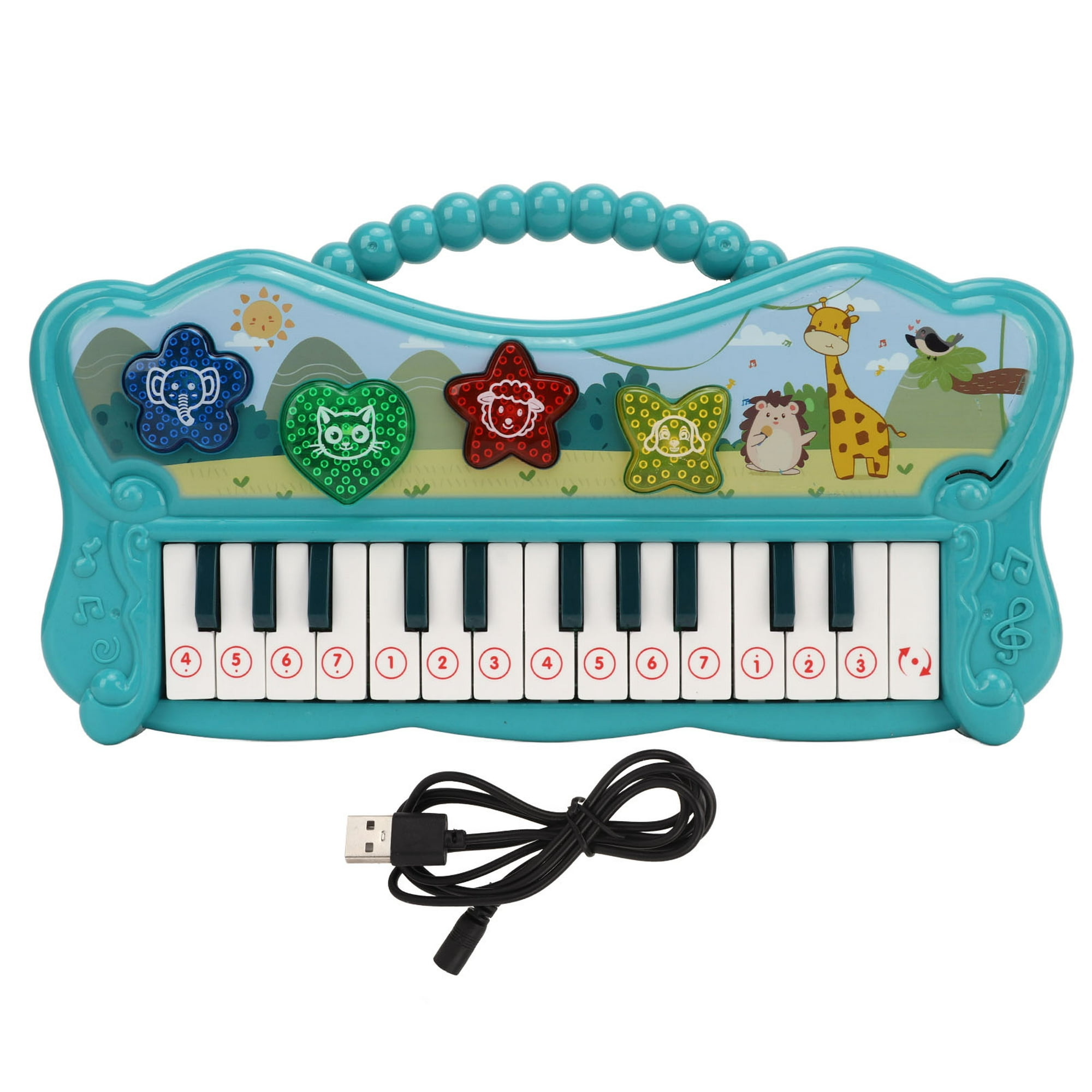Teclado de Piano Infantil, Exercício Seguro Imaginação Infantil Piano  Eletrônico Rebarba Educacional Gratuito para Iniciantes (órgão eletrônico)