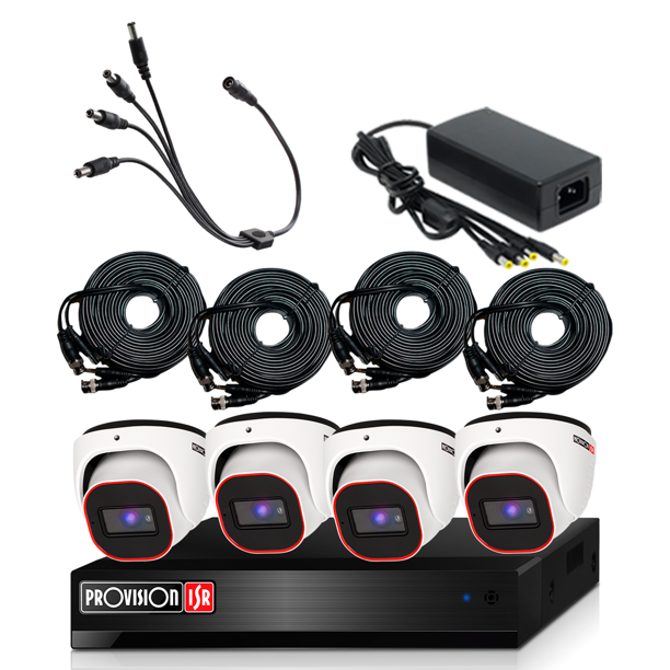 Kit Seguridad CCTV 4CH 1 DVR + 4 Cámaras Domo+ 4Cables Provision ISR