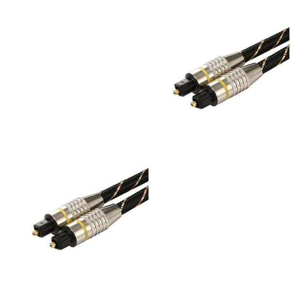 Cable Audio Óptico Digital Fibra Óptica 1.5 Metros Od 6.0mm Macho Negro