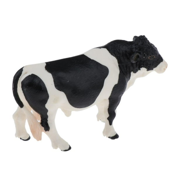 Figuras de toro Holstein modelo animal realista juguete para bebés  pequeños, adultos perfke Figuras de animales de granja para niños