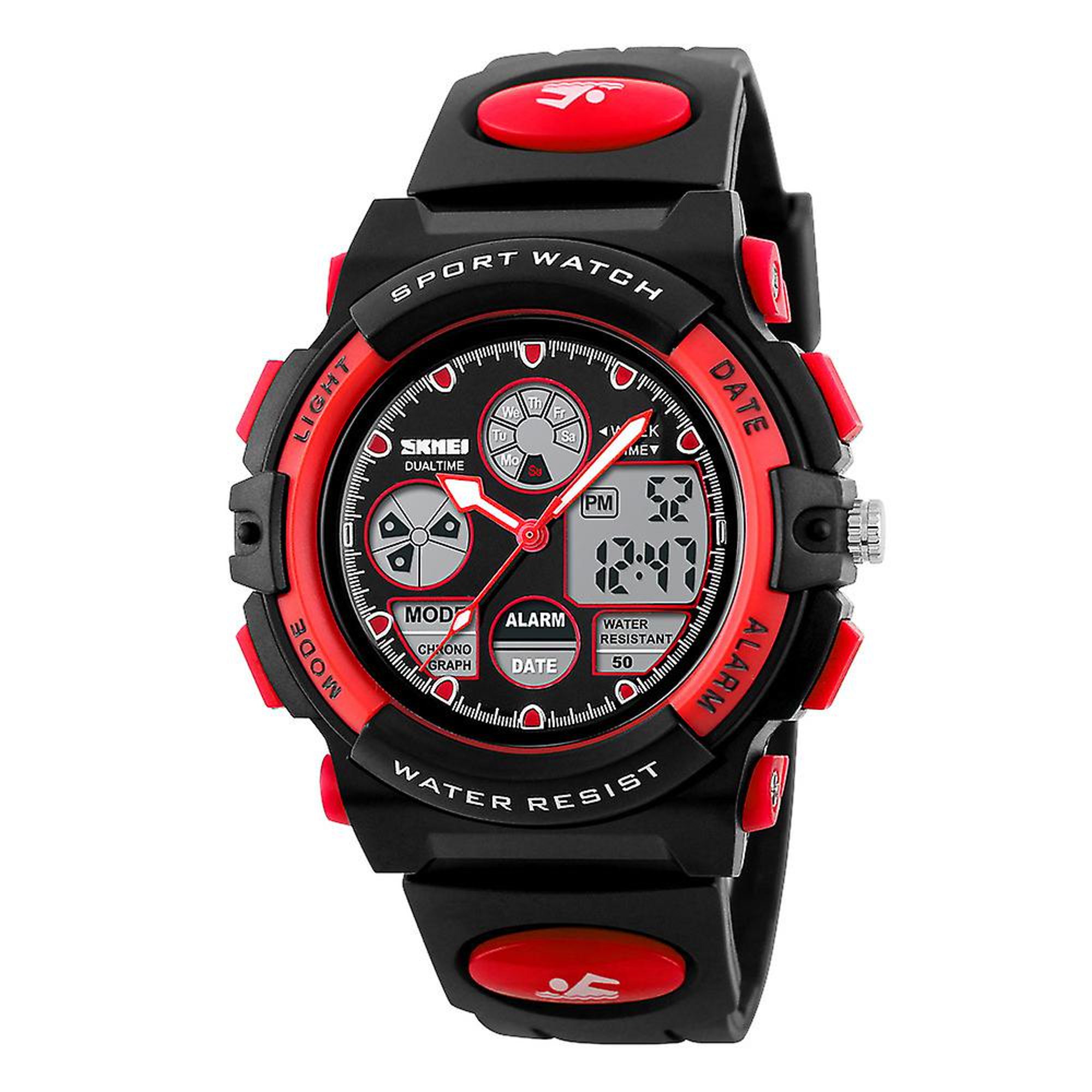 Reloj Infantil Para Niño Wop Watch Dinosaurio Rojo W9060