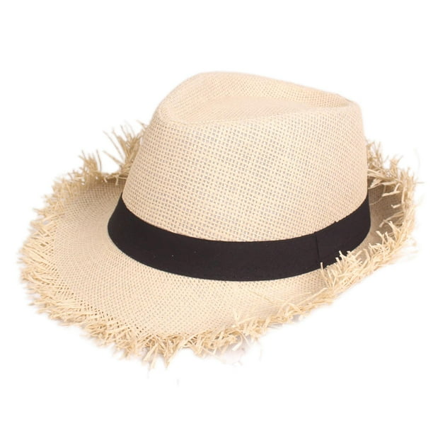 Sombrero Fedora de unisex con cadena Sombrero de transpirable de ala grande  única Panamá Clásico para mujeres Soledad Sombrero de fieltro