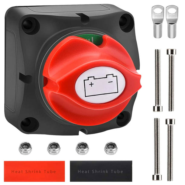 Master - Kit de interruptor de batería con tornillos de 12 a 48 V,  interruptor de corte de energía, desconexión del aislador de batería para