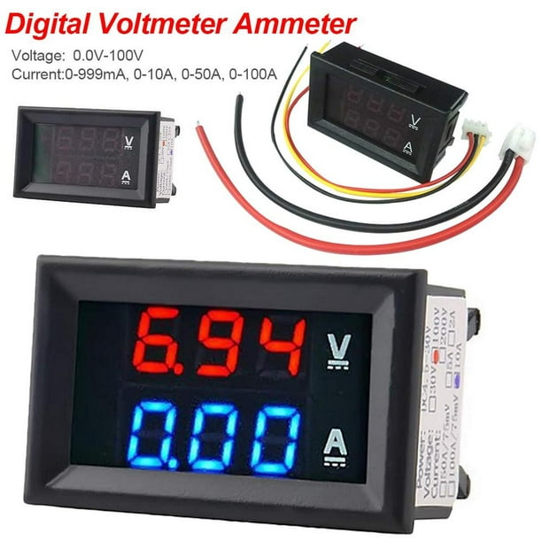 Voltimetro Amperimetro Digital De Precision 4 Digitos 0-100v 10a / 10 Amper
