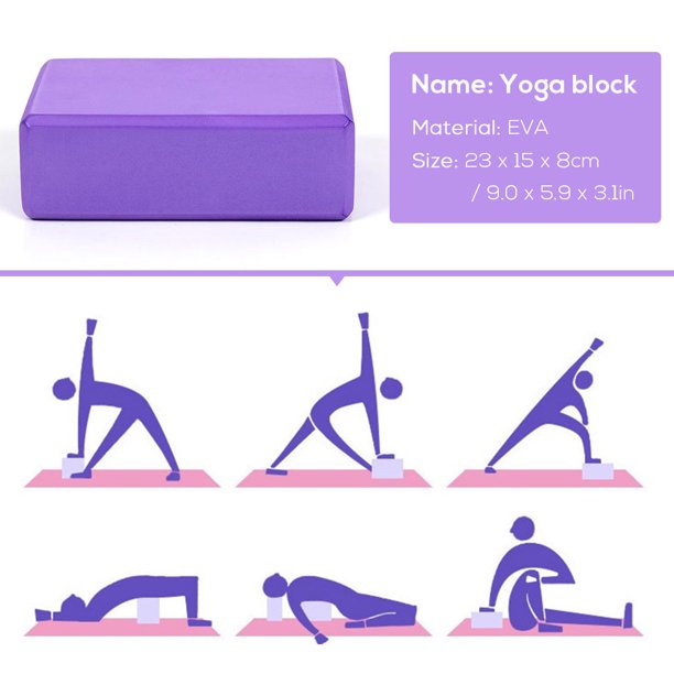 Paquete de 2 bloques de yoga y juego de correas de yoga EVA yeacher Bloques  de yoga