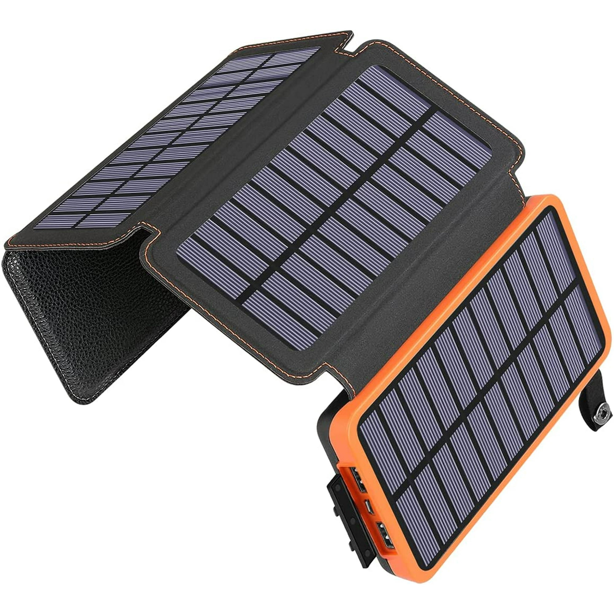 Portatil 900000mAh Solar De Bateria USB Cargador 4 Cables Para Celular  Telefonos