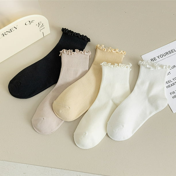 Calcetines de algodón finos para mujer, calcetines de algodón suave y  cálido para mujer, calcetines de corte de cuarto de tobillo, 5/10/25 pares