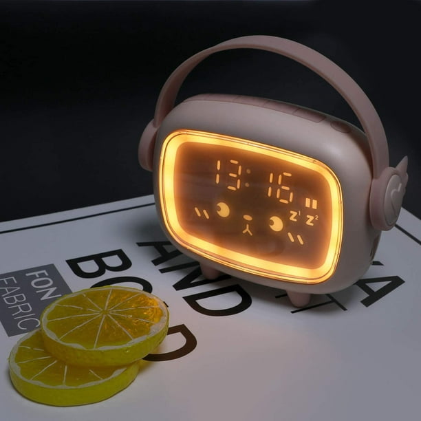 Despertador Digital con luz Natural, de simulación de reloj