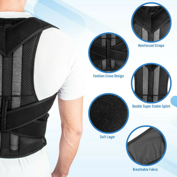 Corrector de de soporte para espalda para mujeres y hombres, enderezadora  de espalda , corrector de , espalda, , - L Sunnimix correctores de postura