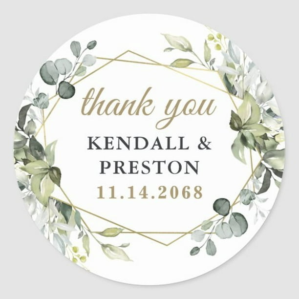 Etiquetas redondas personalizadas para boda, pegatinas de círculo