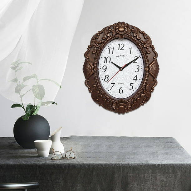 Reloj de pared grande de decorativo, relojes de pared, relojes de Color de  madera Sunnimix Reloj de pared