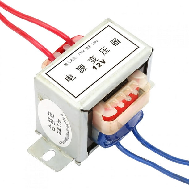  AC 220 V entrada CA 12 V/24 V salida 2 W 50 Hz transformador de  potencia única alambre de cobre vacío impregnado aislamiento barniz (12 V)  : Electrónica