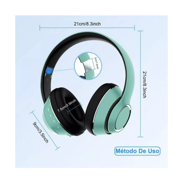 Auriculares Inalámbricos Bluetooth de diadema - Plegable - Negro - DJMania