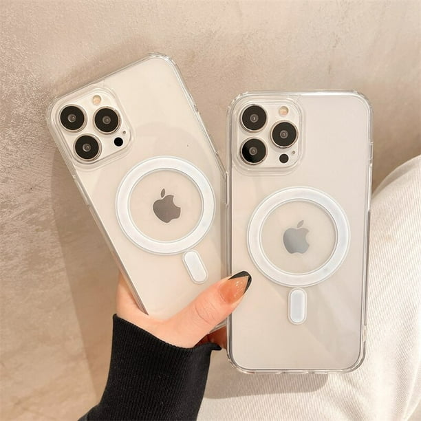 Funda magnética con animación para Apple Magsafe, carcasa trasera  transparente para iPhone 13, 12 Mini, 11