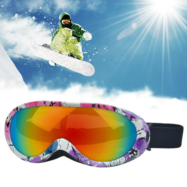 Gafas de esquí para nieve de invierno, lentes antiniebla, UV, Snowboard,  motos