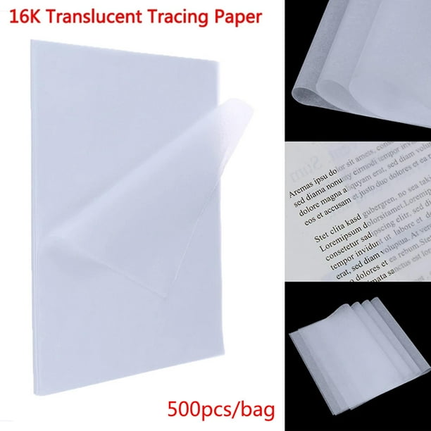  50 hojas de papel de calco, 8.5 x 11 pulgadas, bloc de papel de  trazado de artistas, papel de trazo blanco, papel transparente translúcido  para dibujar dibujos, animación, rellenos de calcetines 