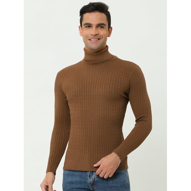 Suéter para hombre, de manga larga con cierre de cremallera 1/4, suéter de  punto casual, suéter de punto para otoño e invierno