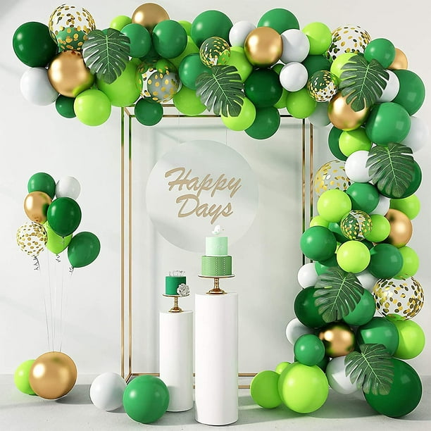 Globos verdes, 50 unidades, globos verdes de 12 pulgadas, globos de látex  verdes, globos para decoración de arco, decoraciones de cumpleaños verdes