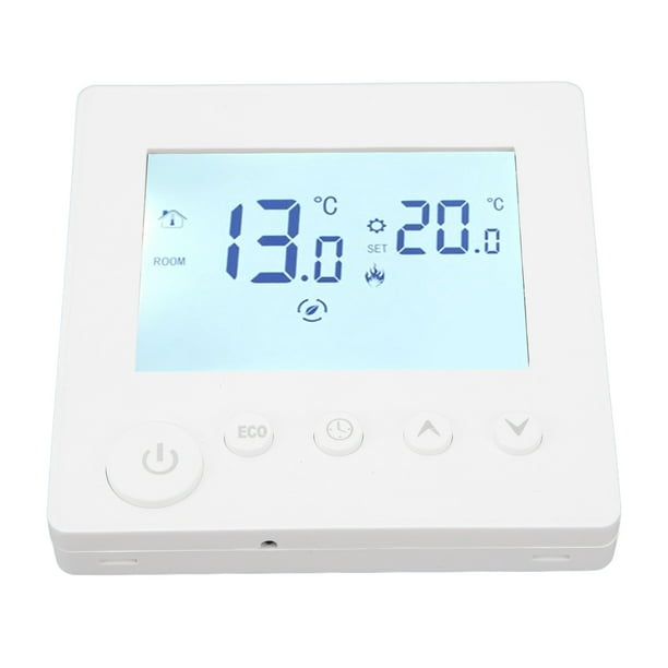  Zetiling Termostato de calefacción, controlador de temperatura  de 16 A, diseño programable con pantalla LCD, termostato de calefacción  eléctrica, controlador de temperatura ambiente : Herramientas y Mejoras del  Hogar