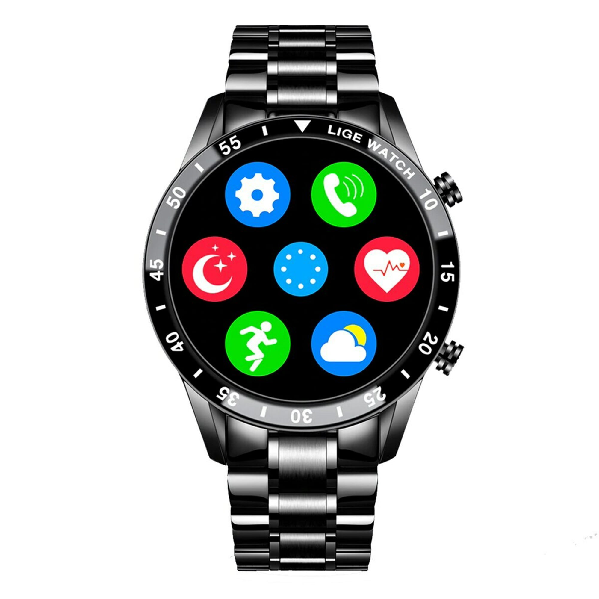 Fralugio smartwatch reloj inteligente lige bw220 pantalla hd monitor cardiaco fralugio lujo