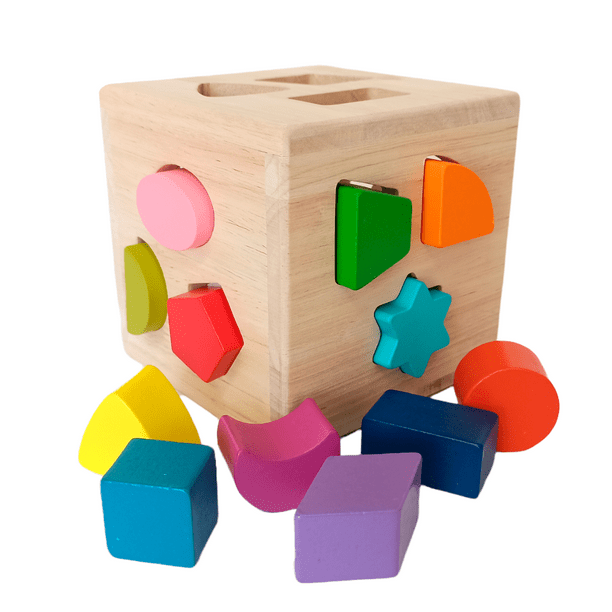 Cubo didactico best sale de madera walmart