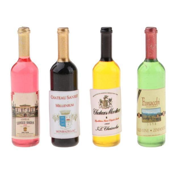 30pcs/50pcs Mini Botellas de Bebida para Decoración de Casa de Muñecas,  Botella de Vino para Funda de Teléfono DIY, Horquilla, Pendiente, Adornos  de C