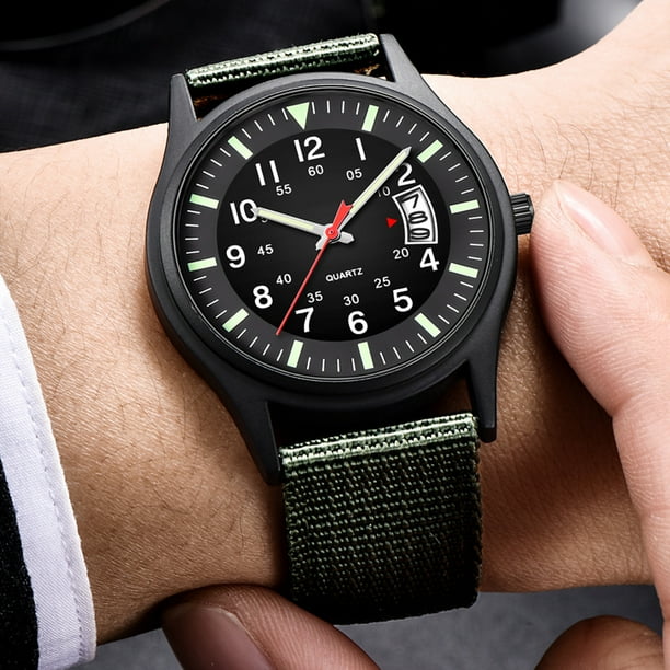 Reloj militar para hombre con correa de nailon informal