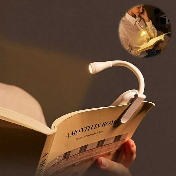 Luz Led ajustable para lectura de libros, lámpara de cuello con ángulo de  360 °, Flexible