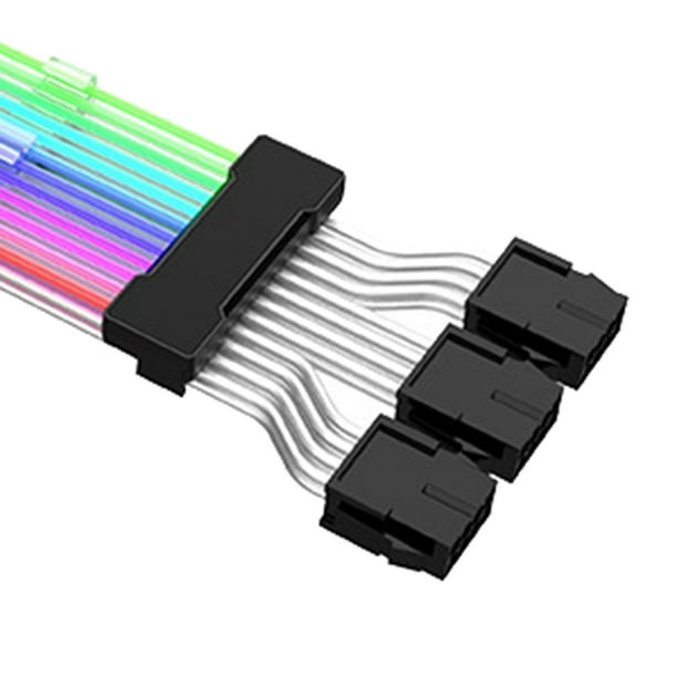 Cable de alimentación de luz LED para ordenador portátil, Cable de  extensión de 2 pines de