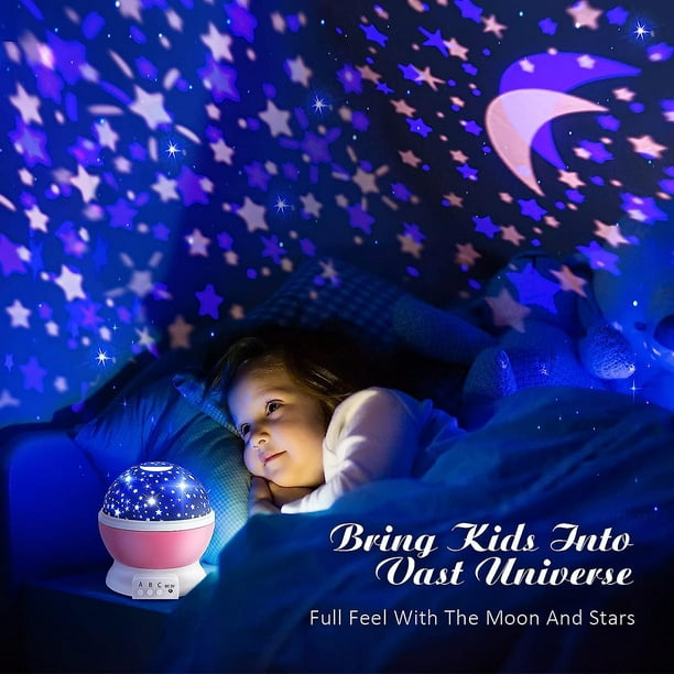 Luz nocturna para niños, 54 modos de iluminación, proyector de estrellas  para niños, proyector de luz nocturna regulable de 360°, luz nocturna