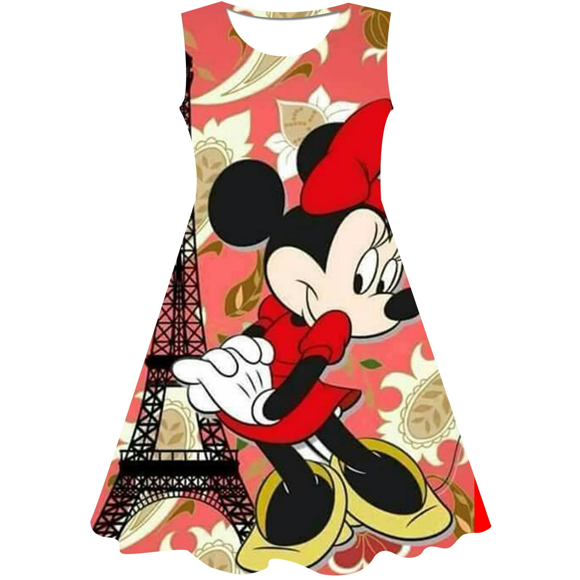 Vestido de Minnie Mouse de Disney para niña, traje de cumpleaños, tutú  elegante, disfraz de bebé, vestido de fiesta para niñas de 2 a 14 años, 100  Gao Jinjia LED