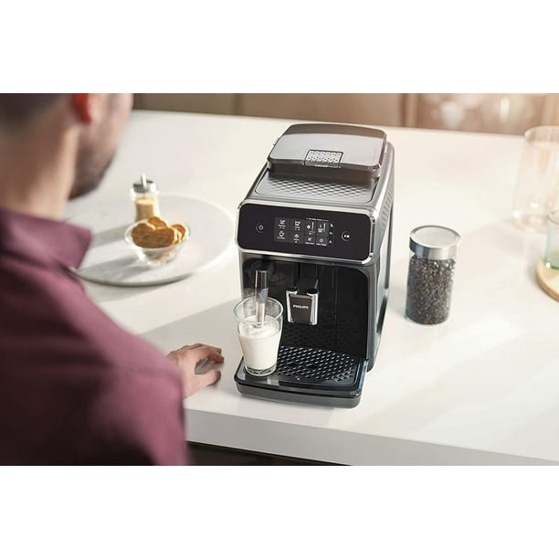 Cafetera Superautomática con Molino de café Integrado Philips EP1220/04  Espumador de Leche Clásico, Pantalla Táctil Intuitiva