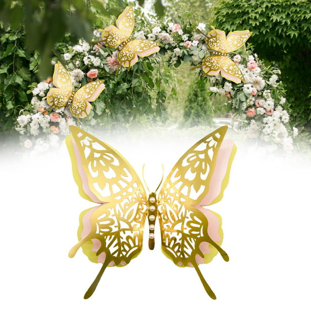  TaTalife Mariposa artificial, mariposas de seda, mariposas para  manualidades para arreglos florales, decoración de estacas de mariposa 3D,  maceta de patio, cama de flores para decoración del hogar : Arte y