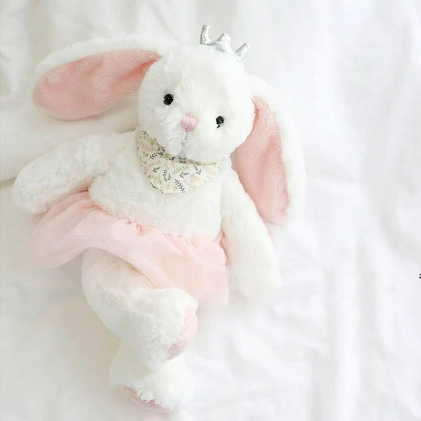  Doiola Juguetes de peluche de conejo, muñeca de conejo de felpa  de 16 pulgadas, almohadas de conejo de peluche suaves y lindas, regalo de  conejo de peluche para niñas, color blanco 