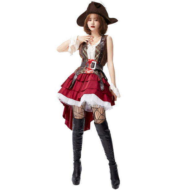  Falda de mujer pirata para disfraz, L : Ropa, Zapatos y Joyería