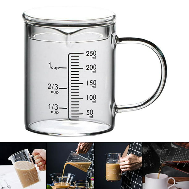 LICARGO® Vaso medidor de 250 ml – apto para lavavajillas, resistente al  calor y sin BPA –