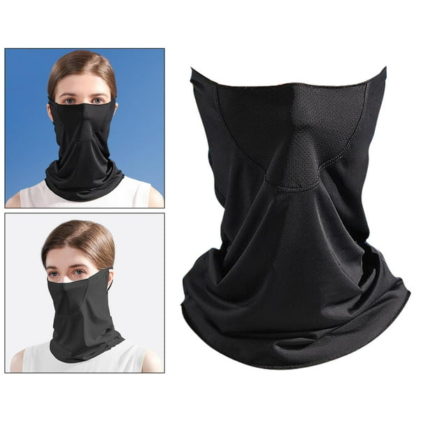 Raisun Pasamontañas negro, máscara de cara completa, polaina para el  cuello, bufanda táctica, cubierta bucal, protector UV, calentador de  cuello