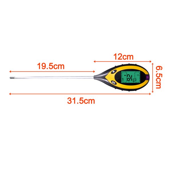 Medidor de humedad digital de suelo con medición de humedad de 0 a 80 % de  sonda para función estadística de suelo, pantalla digital y código de color