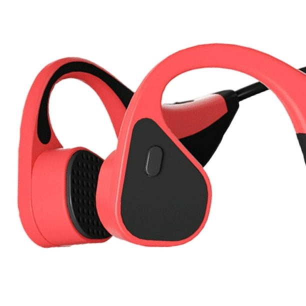 Auriculares de conducción ósea Bluetooth V5.0, auriculares inalámbricos  deportivos de oído abierto a prueba de sudor, para ciclismo, , conducir,  rojo