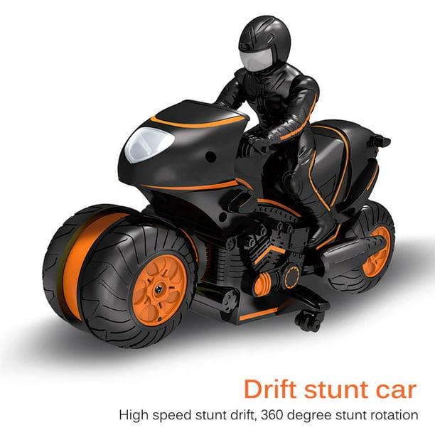 Motocicleta De Control Remoto Acrobática De Juguete Con Rotación 360°