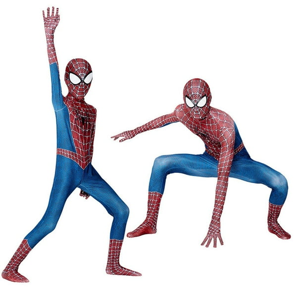 Disfraz de Spiderman para niños, traje de superhéroes Con máscara