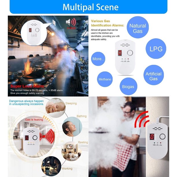 Detector de gas natural, detector de fugas de gas propano, detector de gas  natural para el hogar, detector de propano de alta sensibilidad para el