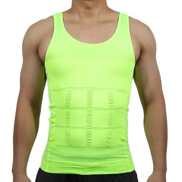 Hombre adelgaza Fajas Chaleco Control de barriga Tank Top Ropa interior  Camiseta